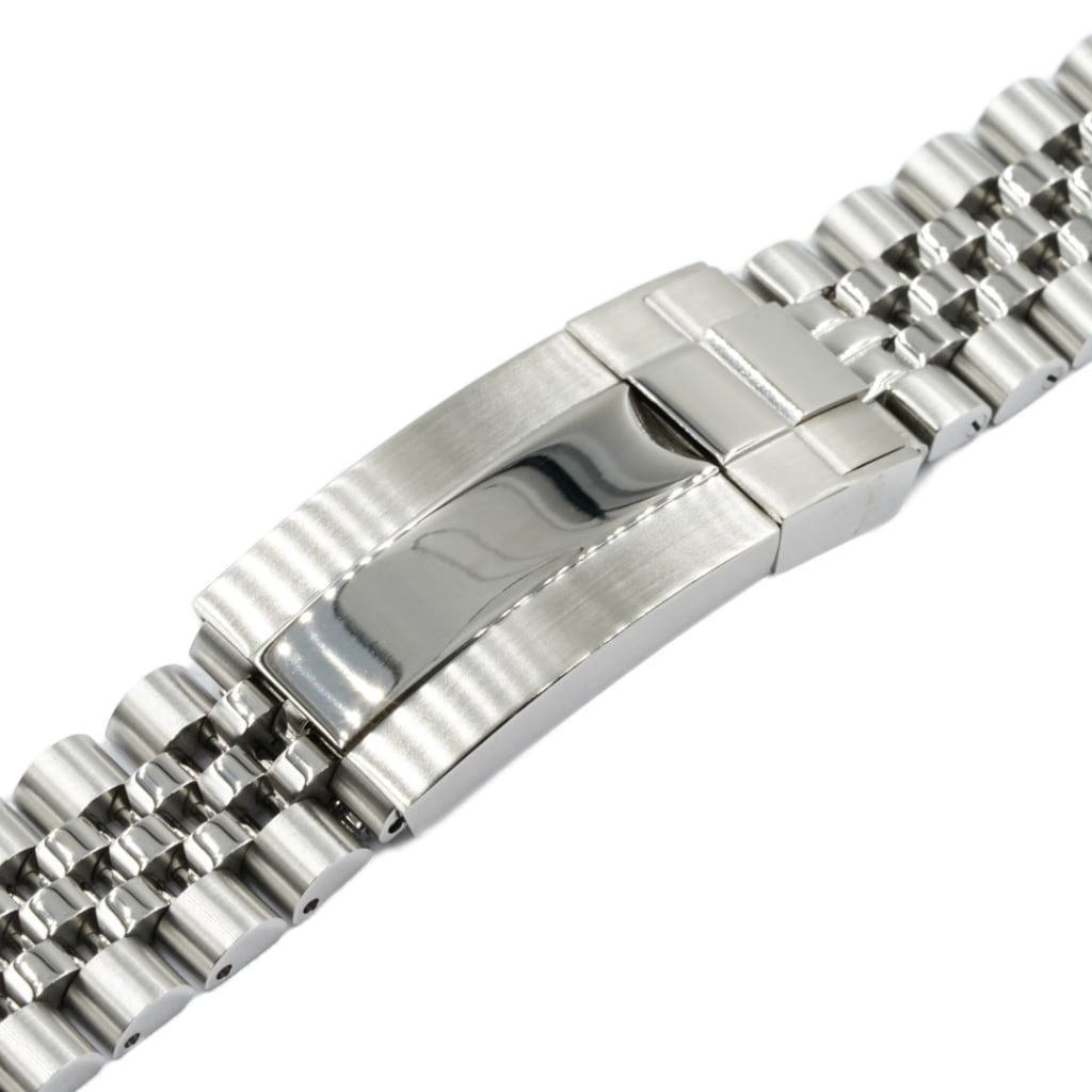 18mm22mm Solid Stainless Steel Flat End Jubilee Watch Band Bracelet Screw  Links  eBay