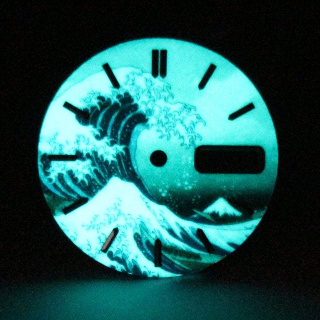 Luminous The Great Wave off Kanagawa Dial (Day Date) - - - - Lucius Atelier - Swiss Quality Seiko Watch Mod Parts