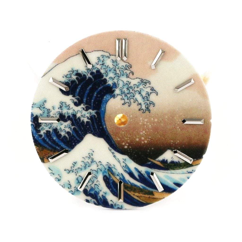Luminous The Great Wave off Kanagawa Dial (No Date) - - - - Lucius Atelier - Swiss Quality Seiko Watch Mod Parts