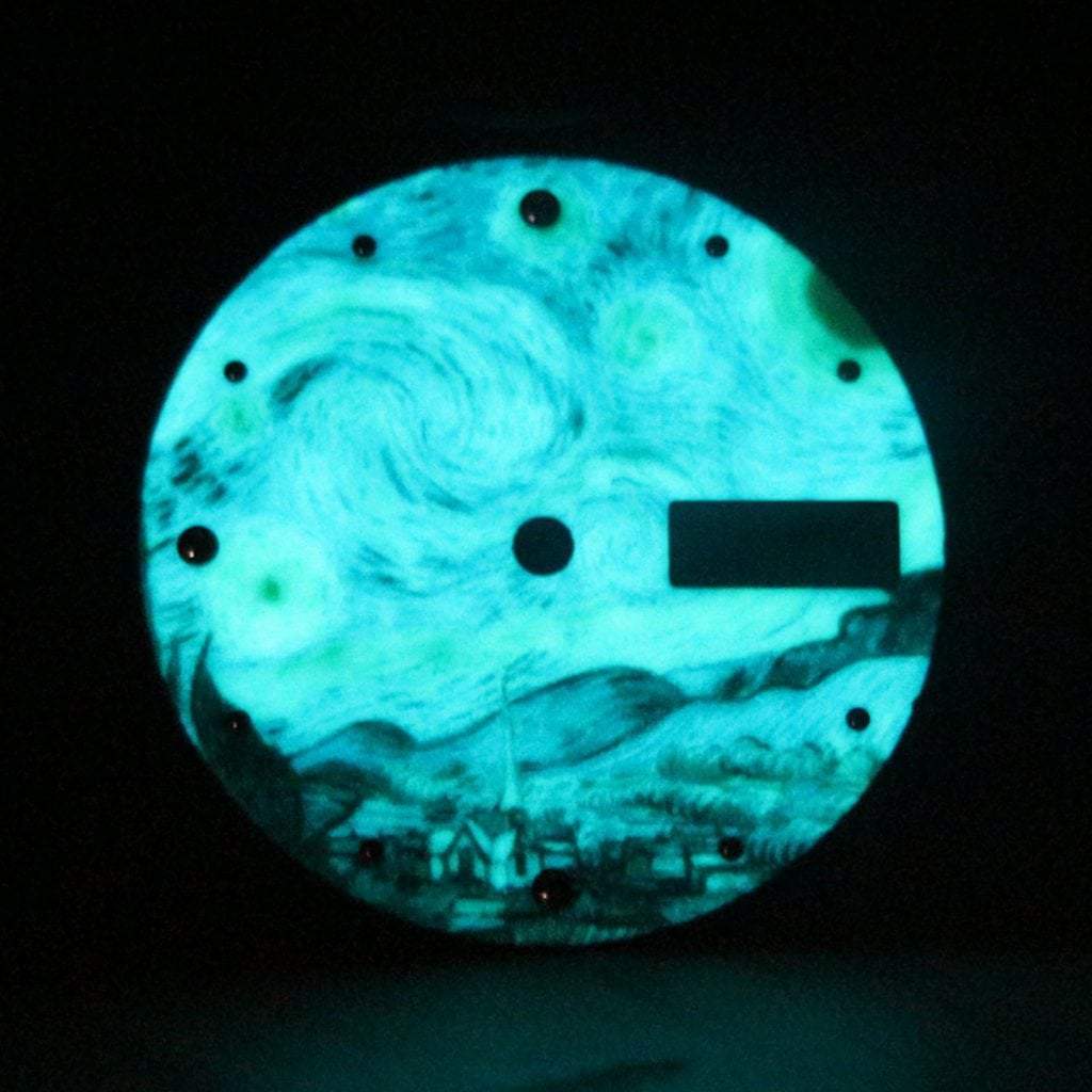 Luminous The Starry Night Dial (Day Date) - - - - Lucius Atelier - Swiss Quality Seiko Watch Mod Parts