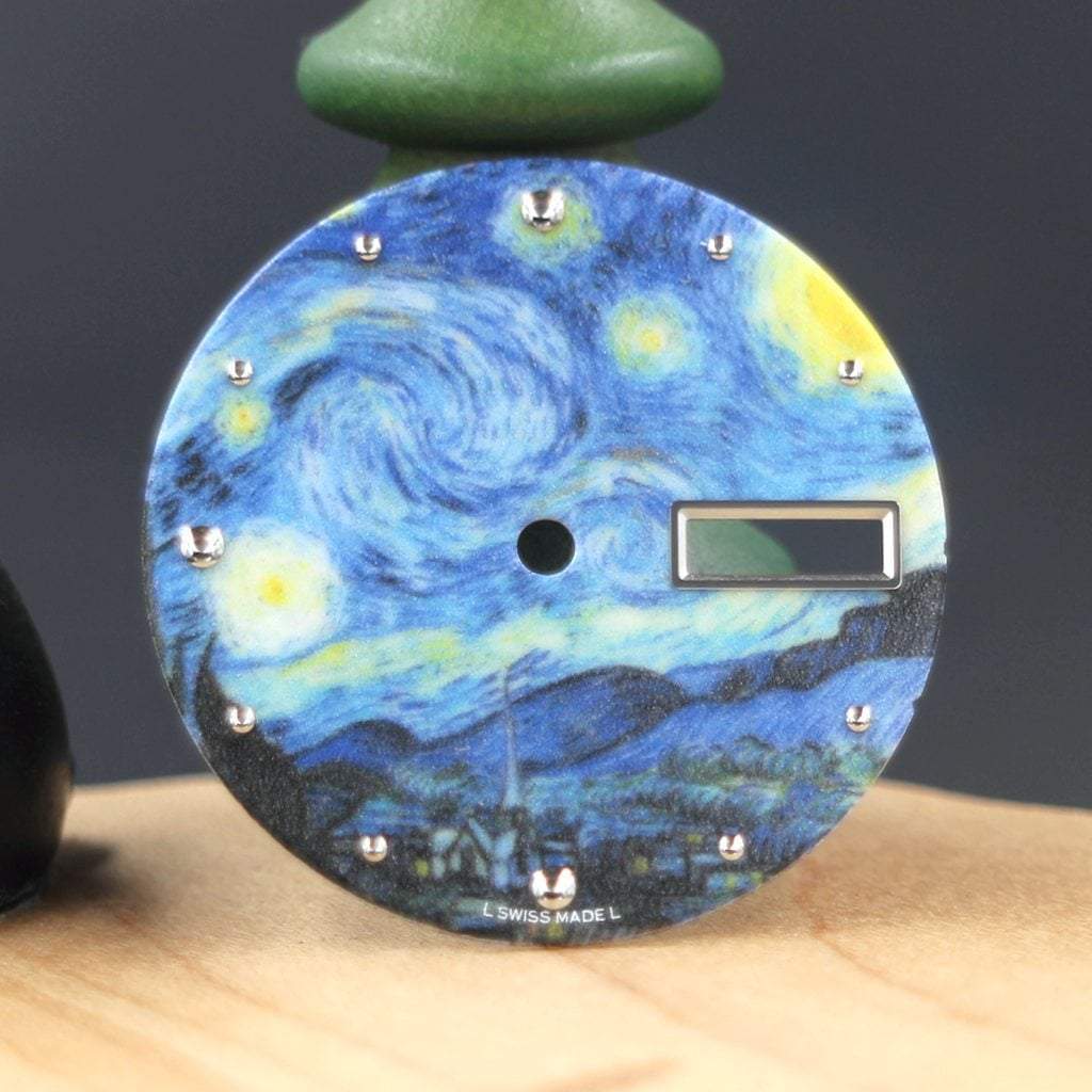 Luminous The Starry Night Dial (Day Date) - - - - Lucius Atelier - Swiss Quality Seiko Watch Mod Parts