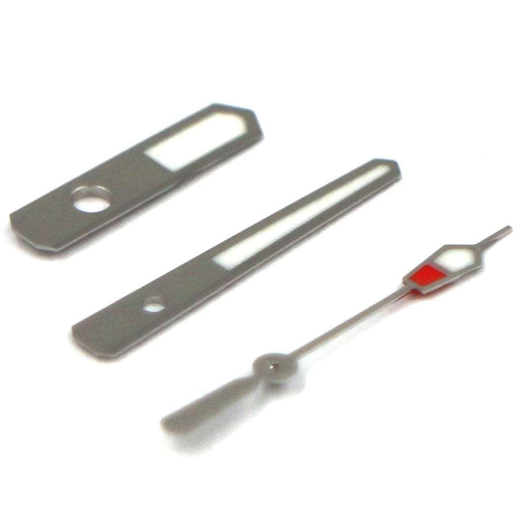 Marine Master Hands - BGW9 - Polished Silver Red - - - - Lucius Atelier - Swiss Quality Seiko Watch Mod Parts