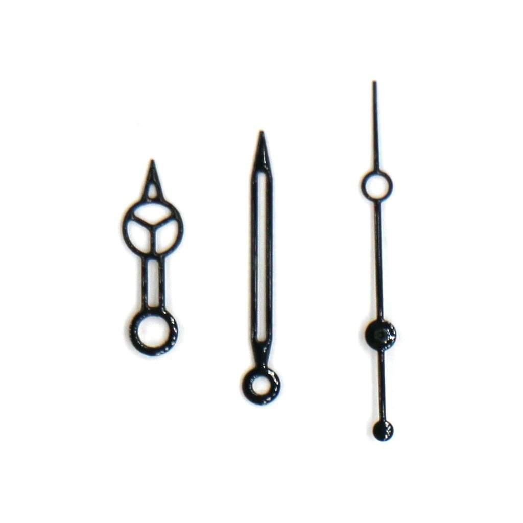 Mercedes Hands v2 - Skeleton - Polished Black - - - - Lucius Atelier - Swiss Quality Seiko Watch Mod Parts