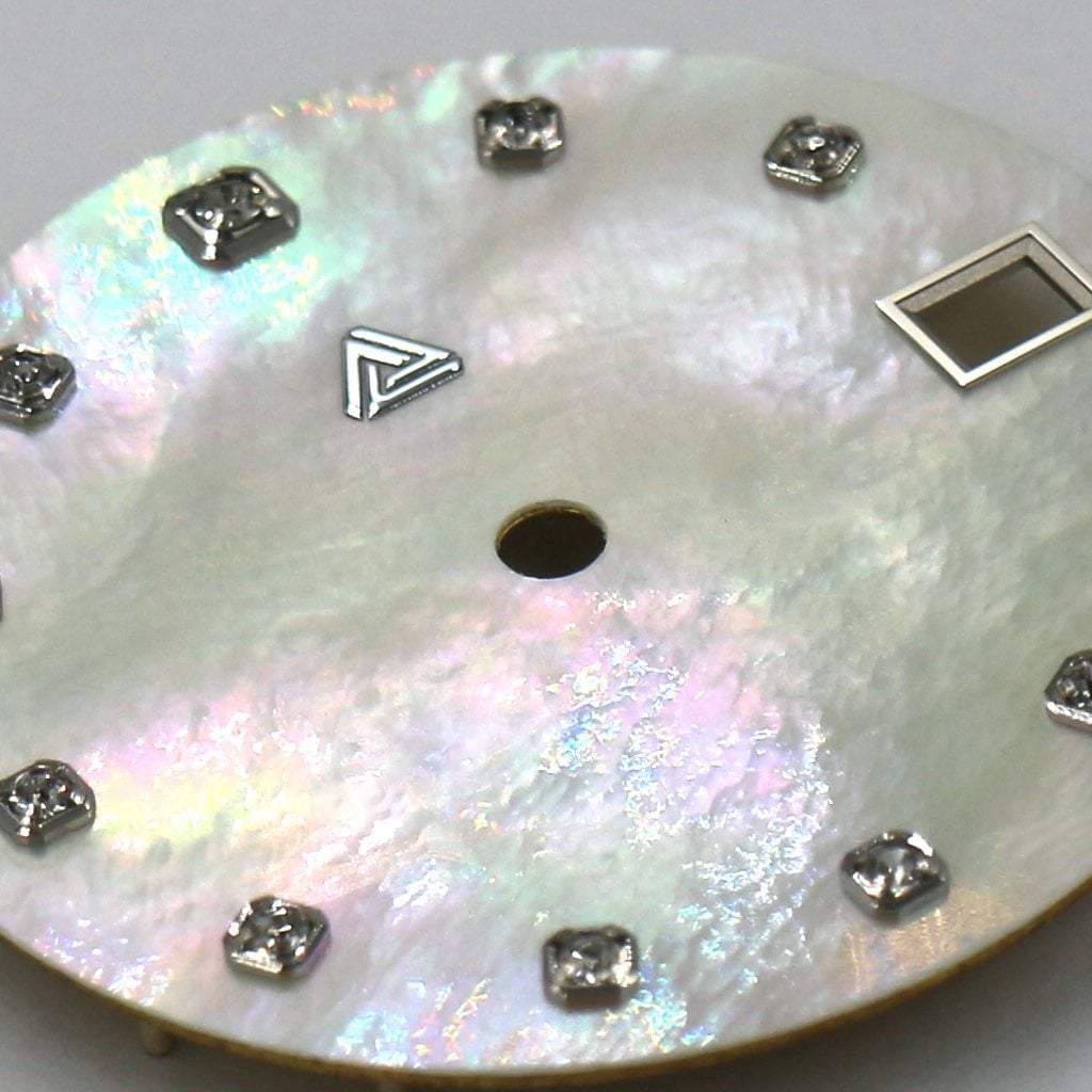 Mother of Pearl Dial - Natural / Swarovski Edition (Date) - - - - Lucius Atelier - Swiss Quality Seiko Watch Mod Parts