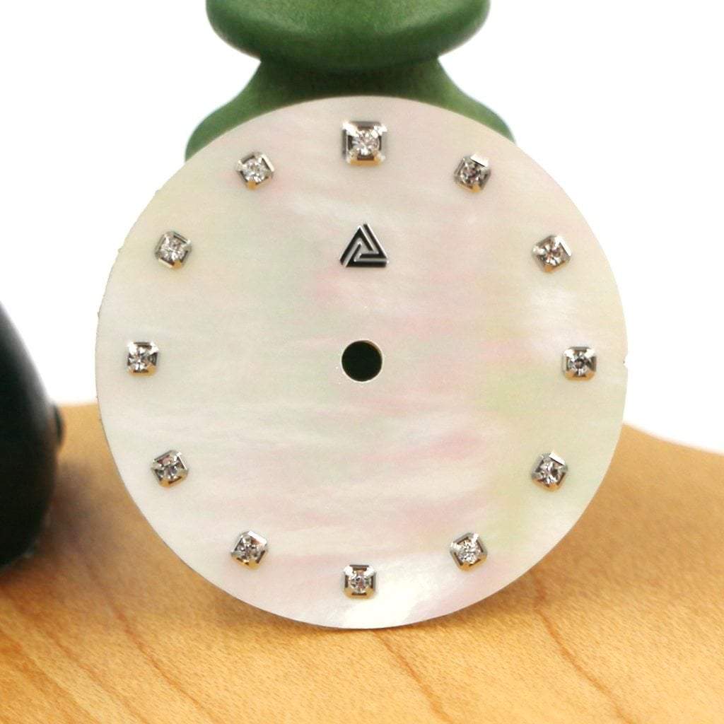 Mother of Pearl Dial - Natural / Swarovski Edition (No Date) - - - - Lucius Atelier - Swiss Quality Seiko Watch Mod Parts