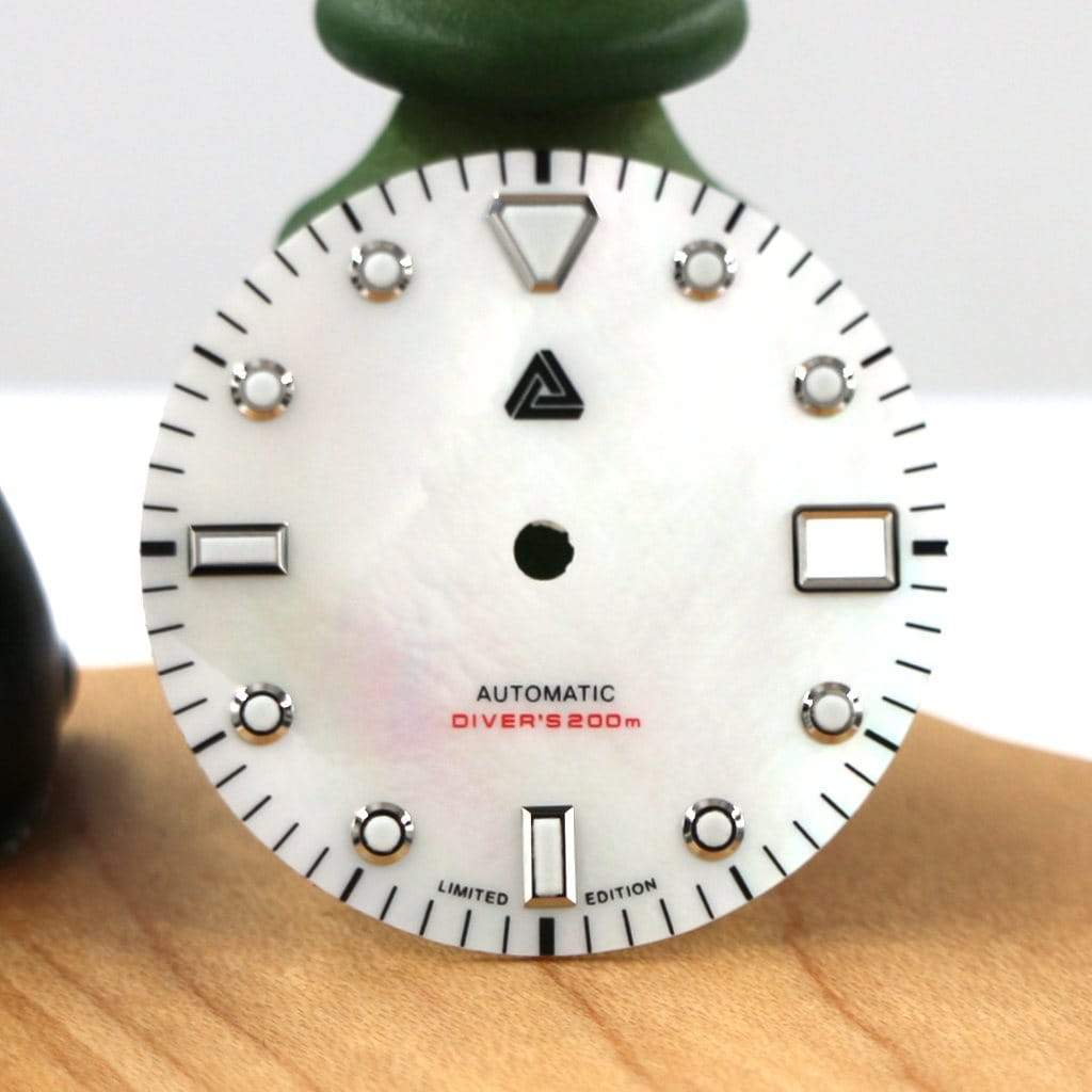 Mother of Pearl Diver's Dial (Date) - - - - Lucius Atelier - Swiss Quality Seiko Watch Mod Parts