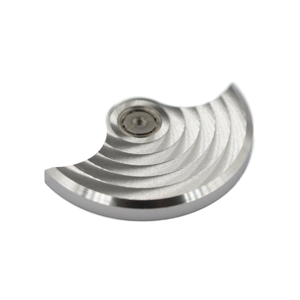 NH Movement Rotor - Côtes de Genève - Silver - - - - Lucius Atelier - Swiss Quality Seiko Watch Mod Parts