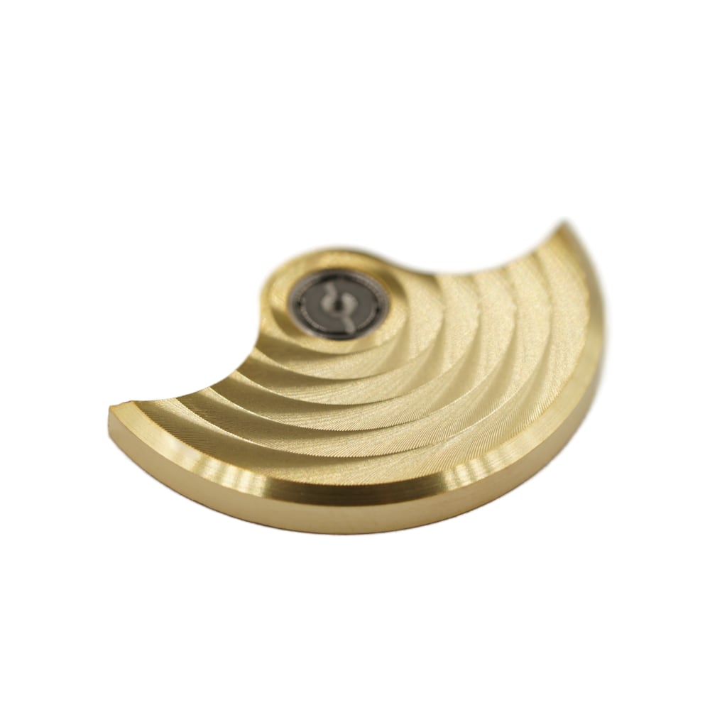 NH Movement Rotor - Côtes de Genève - Yellow Gold - - - - Lucius Atelier - Swiss Quality Seiko Watch Mod Parts