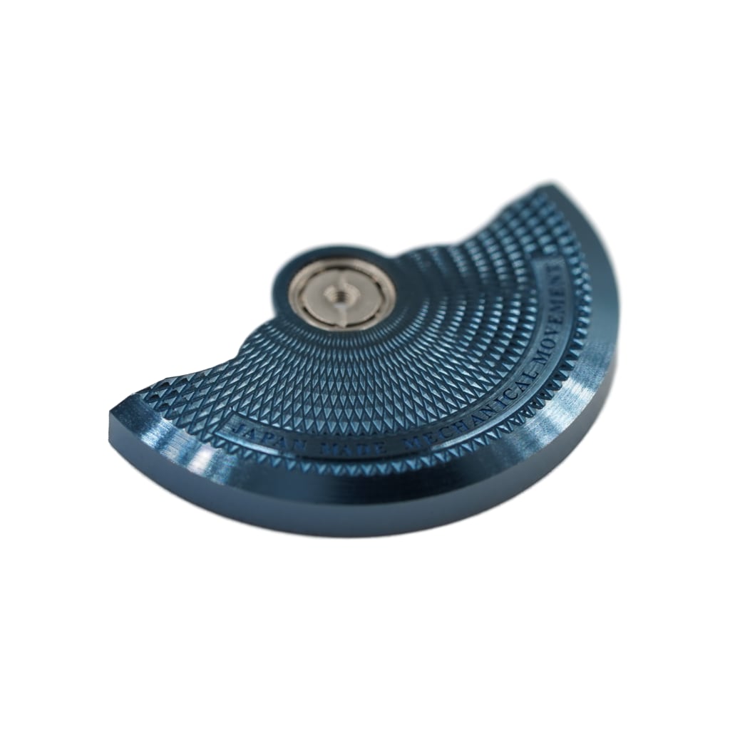 NH Movement Rotor - FPJ Diamond - Blue - - - - Lucius Atelier - Swiss Quality Seiko Watch Mod Parts