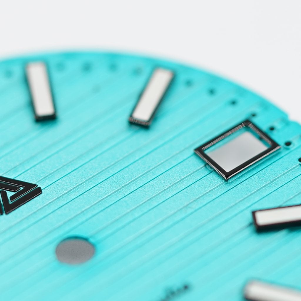 Nautilus Turquoise Dial (Date) - - - - Lucius Atelier - Swiss Quality Seiko Watch Mod Parts