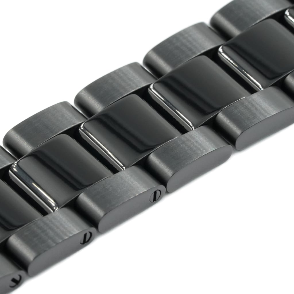 Oyster Bracelet 20/18mm [Mid-Polished] (DLC BLACK EDITION) - - - - Lucius Atelier - Swiss Quality Seiko Watch Mod Parts