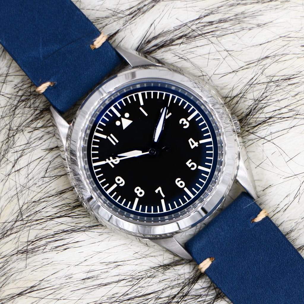 Pilot Hands - BGW9 - Polished Blue - - - - Lucius Atelier - Swiss Quality Seiko Watch Mod Parts