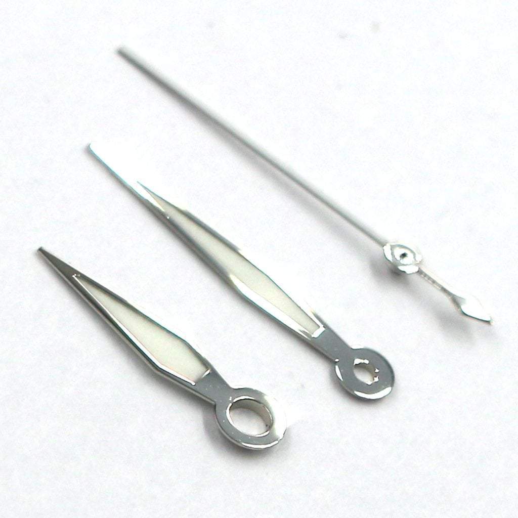 Pilot Hands - BGW9 - Polished Silver *IMPROVED* - - - - Lucius Atelier - Swiss Quality Seiko Watch Mod Parts