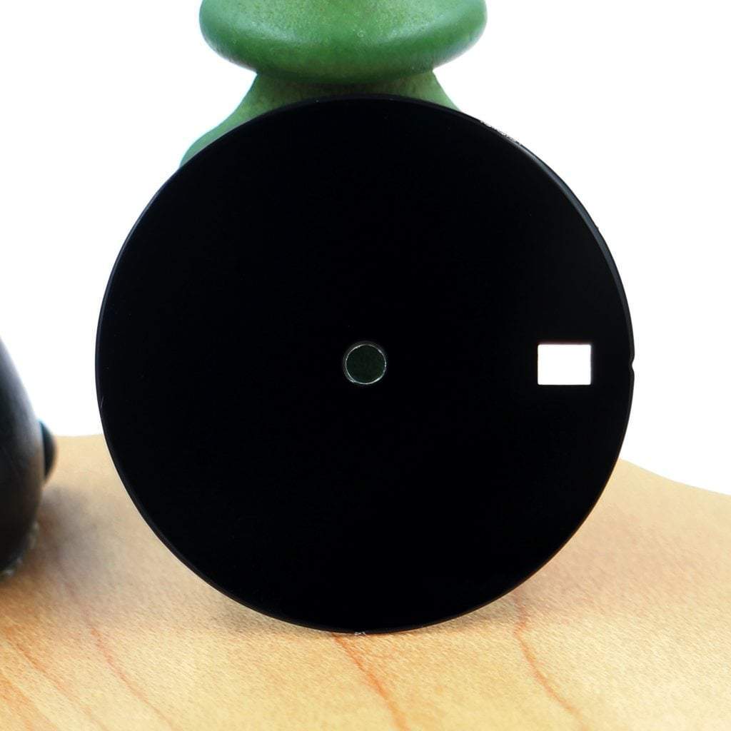 Pitch Black Enamel Dial (Date) - 1 - - - Lucius Atelier - Swiss Quality Seiko Watch Mod Parts