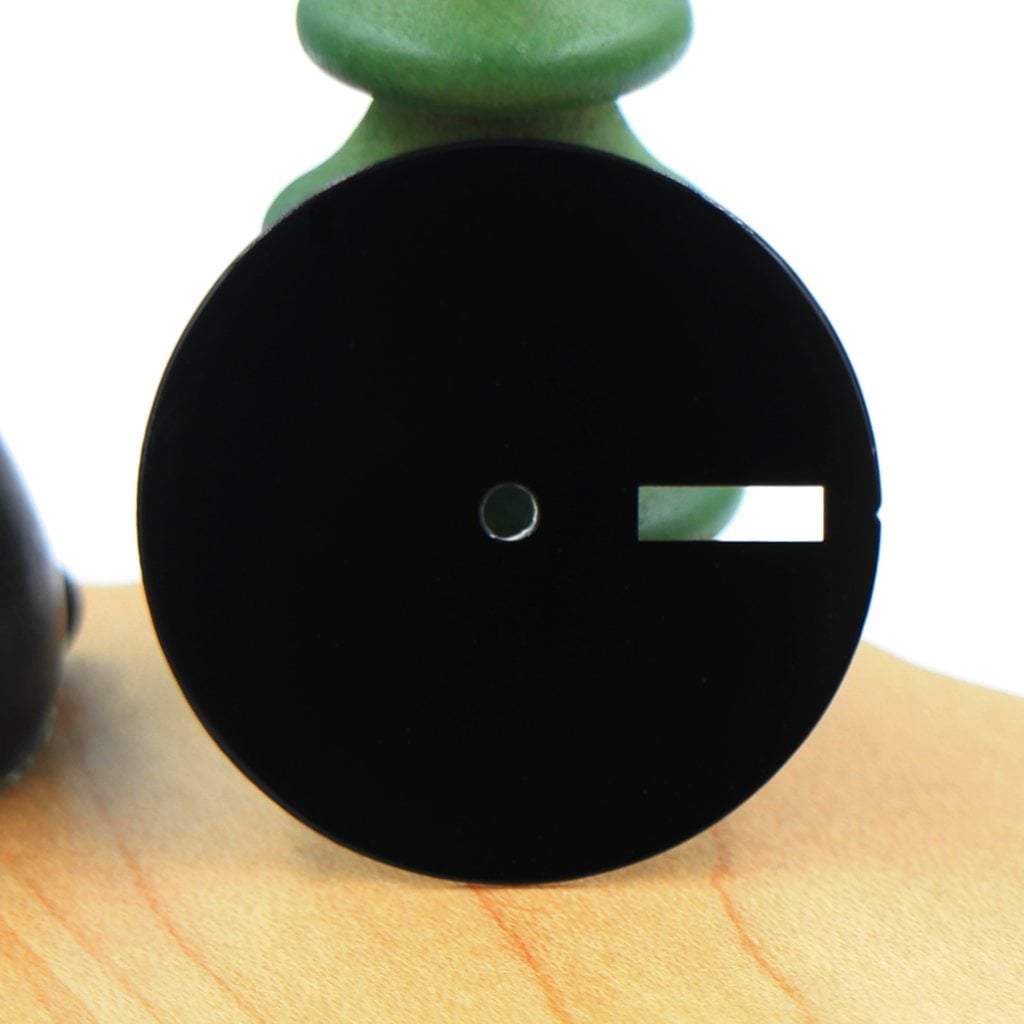 Pitch Black Enamel Dial (Day Date) - 1 - - - Lucius Atelier - Swiss Quality Seiko Watch Mod Parts