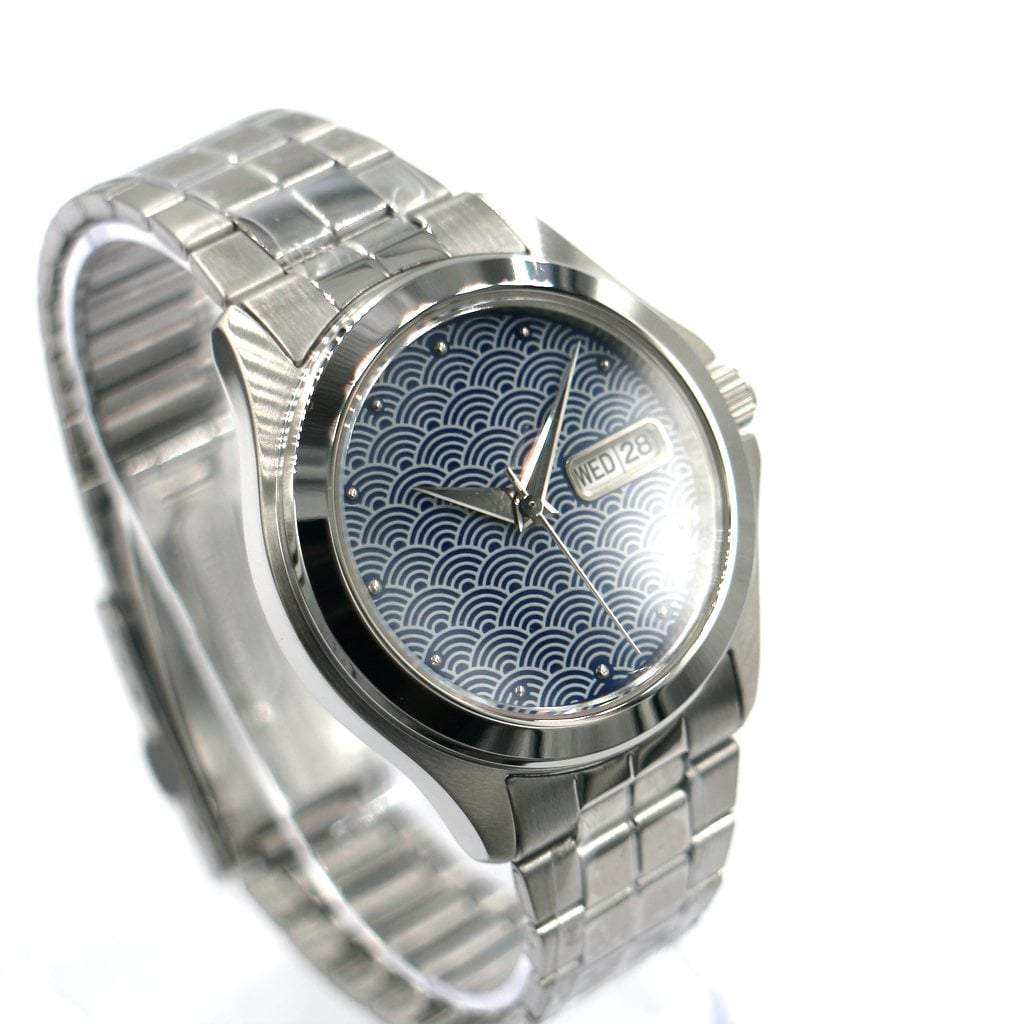 SEIKO 5 SNKK87 Seigaiha Mod #XXX262 - - - - Lucius Atelier - Swiss Quality Seiko Watch Mod Parts