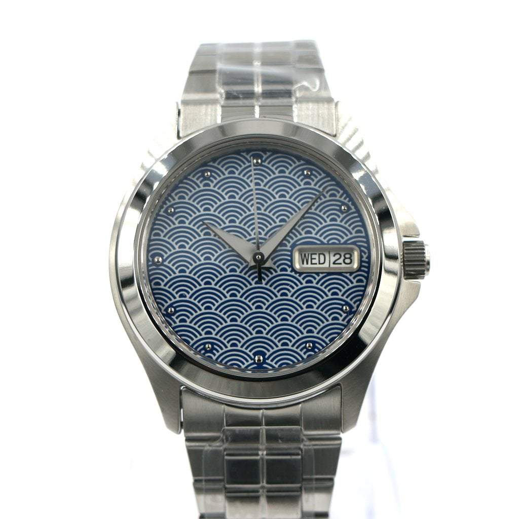 SEIKO 5 SNKK87 Seigaiha Mod #XXX262 - - - - Lucius Atelier - Swiss Quality Seiko Watch Mod Parts