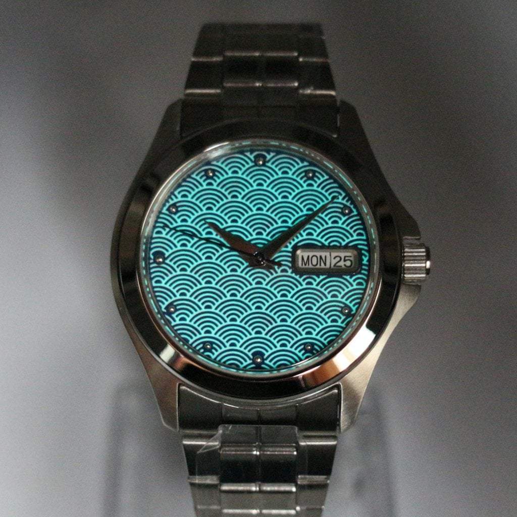 SEIKO 5 SNKK87 Seigaiha Mod #XXX351 - - - - Lucius Atelier - Swiss Quality Seiko Watch Mod Parts