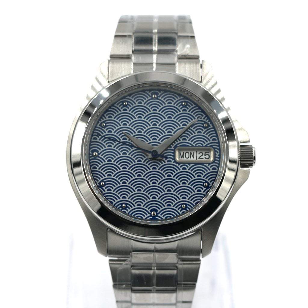 SEIKO 5 SNKK87 Seigaiha Mod #XXX351 - - - - Lucius Atelier - Swiss Quality Seiko Watch Mod Parts