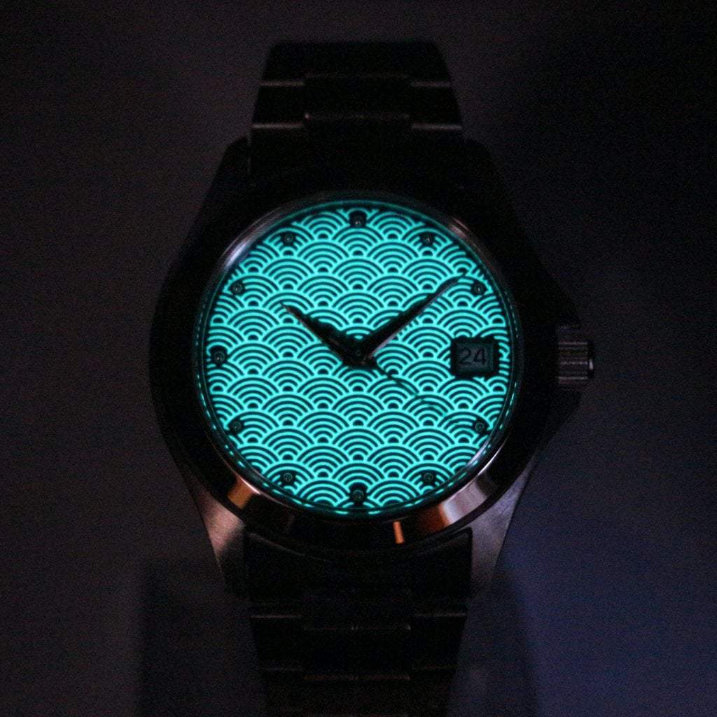 SEIKO 5 SNKK87 Seigaiha Mod #XXX352 - - - - Lucius Atelier - Swiss Quality Seiko Watch Mod Parts