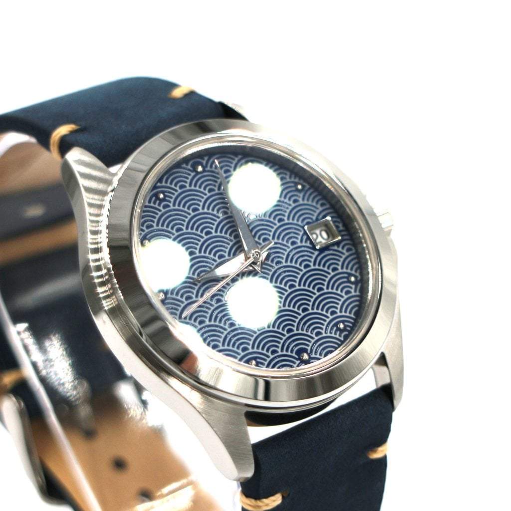 SEIKO 5 SNKK87 Seigaiha Mod #XXX764 - - - - Lucius Atelier - Swiss Quality Seiko Watch Mod Parts
