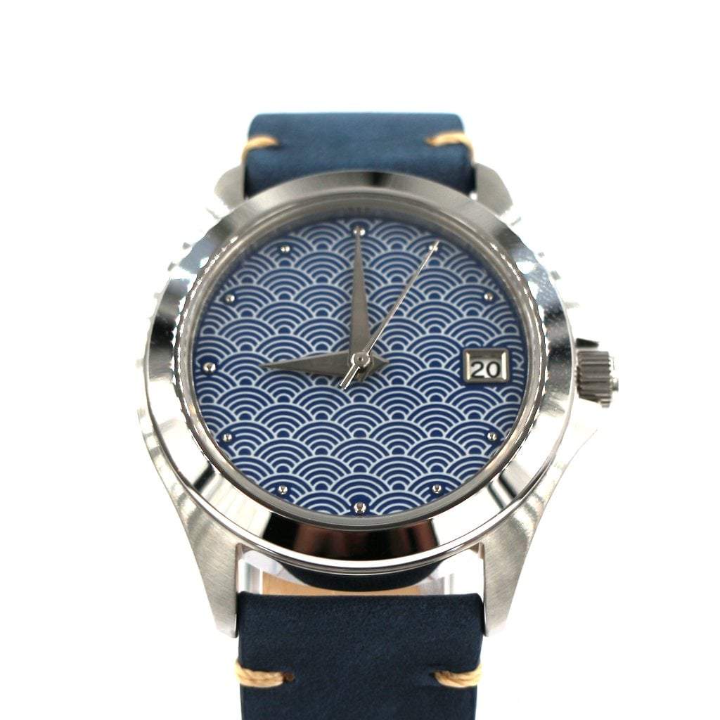 SEIKO 5 SNKK87 Seigaiha Mod #XXX764 - - - - Lucius Atelier - Swiss Quality Seiko Watch Mod Parts