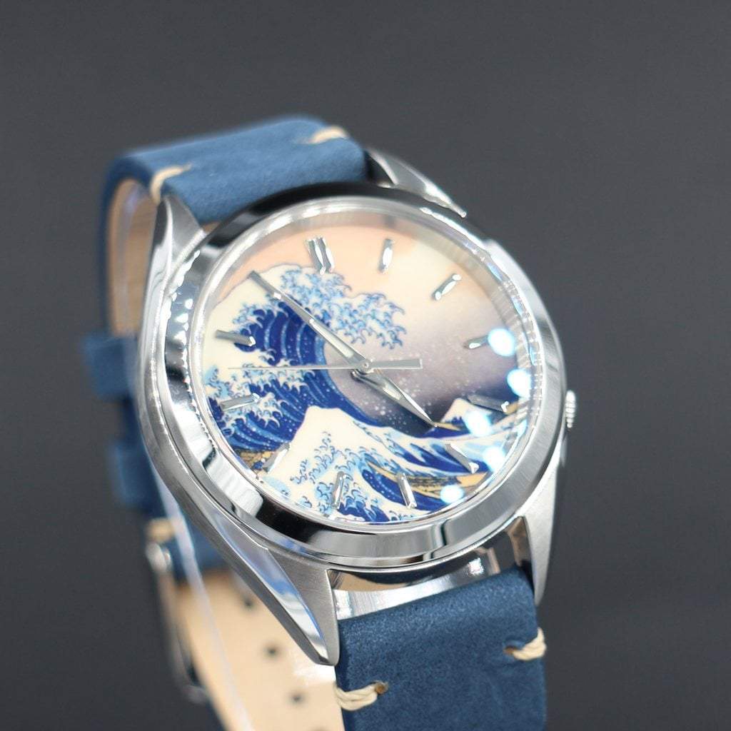 SEIKO 5 SNKL15 The Great Wave Mod #XXX398 - - - - Lucius Atelier - Swiss Quality Seiko Watch Mod Parts