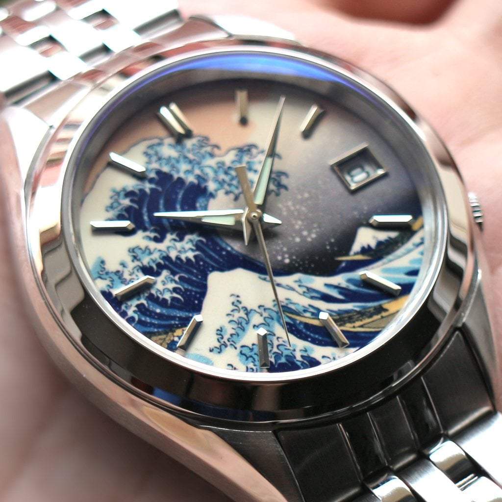 SEIKO 5 SNKL15 The Great Wave Mod #XXX989 - - - - Lucius Atelier - Swiss Quality Seiko Watch Mod Parts