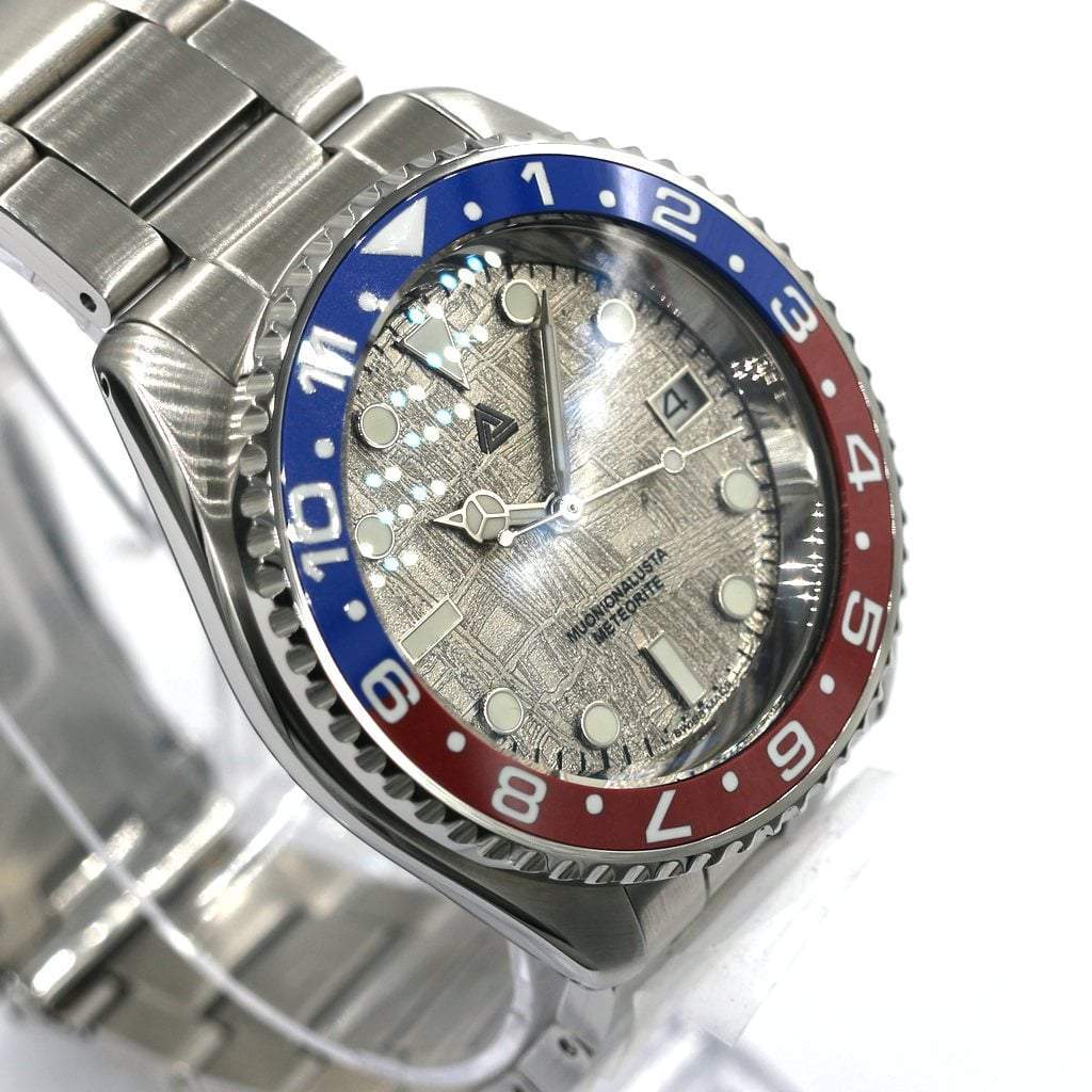 SEIKO 5 Sports SRDP55K1 Pepsi Dual Time Meteorite #XXX361 - - - - Lucius Atelier - Swiss Quality Seiko Watch Mod Parts