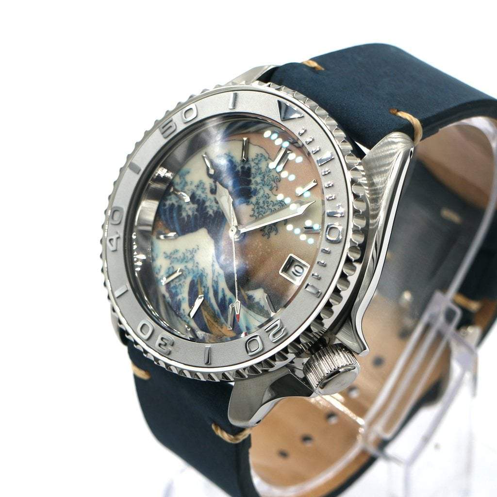 SEIKO 5 Sports SRDP55K1 The Great Wave off Kanagawa Mod #XXX135 - - - - Lucius Atelier - Swiss Quality Seiko Watch Mod Parts