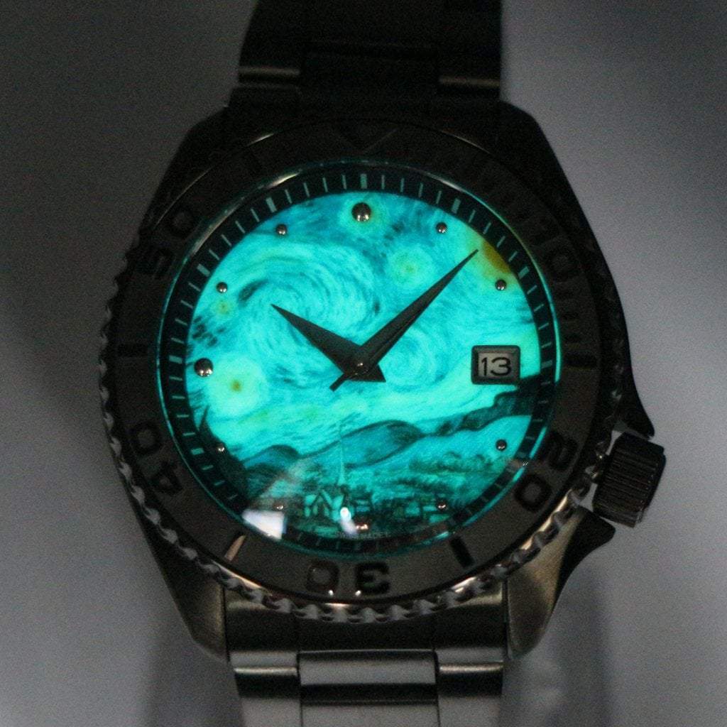 SEIKO 5 Sports SRDP65K1 The Starry Night - Black Edition - - - - Lucius Atelier - Swiss Quality Seiko Watch Mod Parts