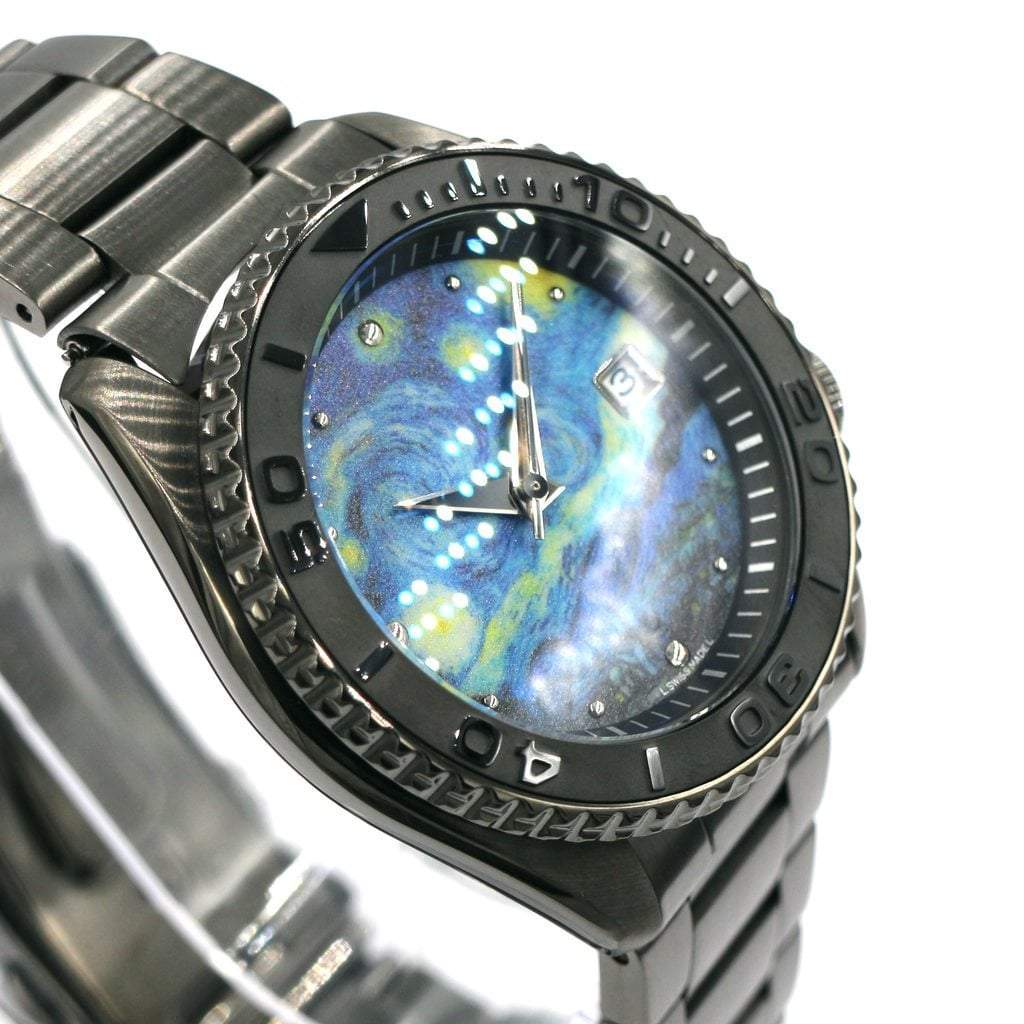 SEIKO 5 Sports SRDP65K1 The Starry Night - Black Edition - - - - Lucius Atelier - Swiss Quality Seiko Watch Mod Parts