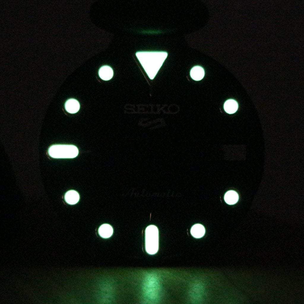 SEIKO 5 Sports SRPD Dial - Pine Green - 4 o'clock - - - Lucius Atelier - Swiss Quality Seiko Watch Mod Parts