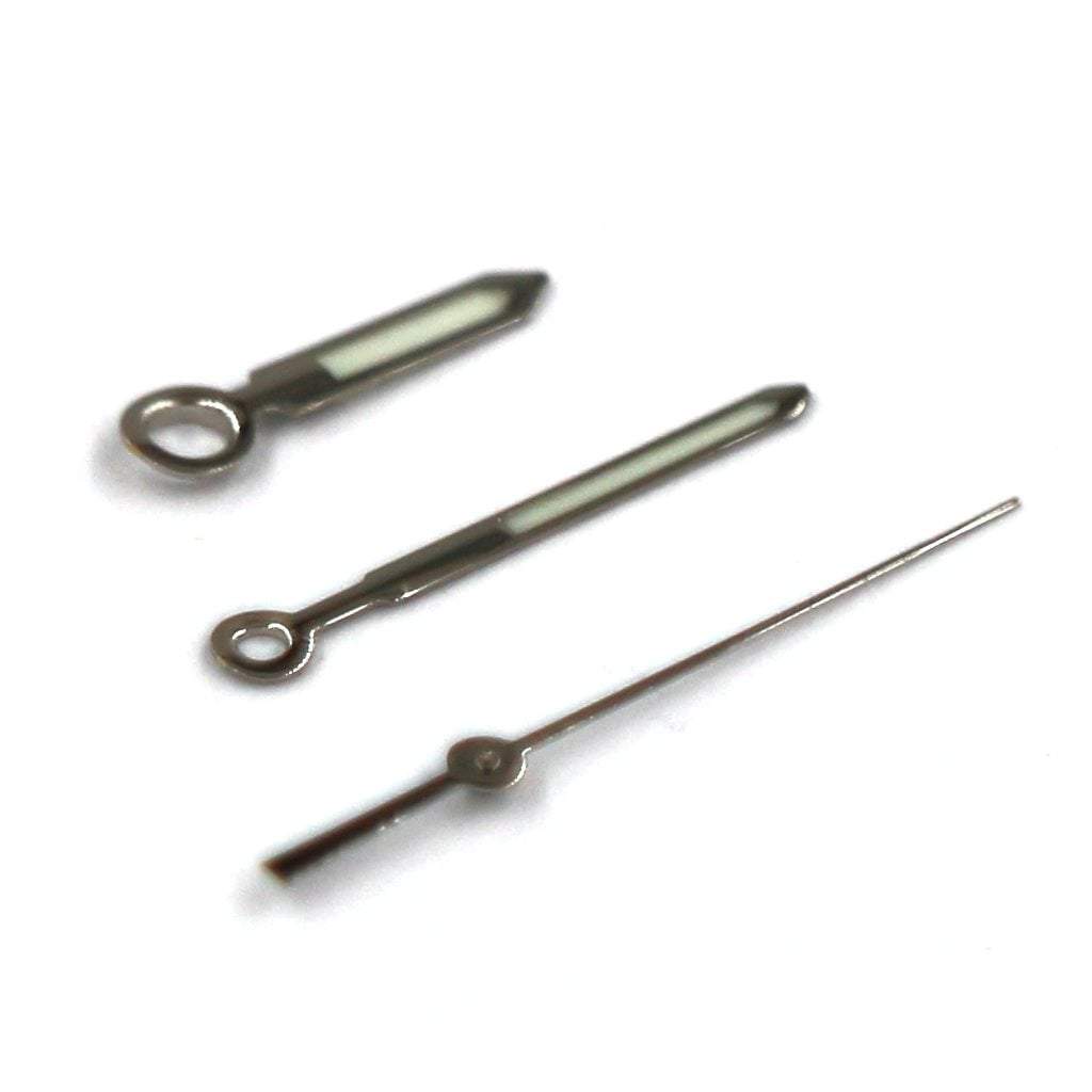 SEIKO Lumibrite Polished Silver Pencil Hands - - - - Lucius Atelier - Swiss Quality Seiko Watch Mod Parts