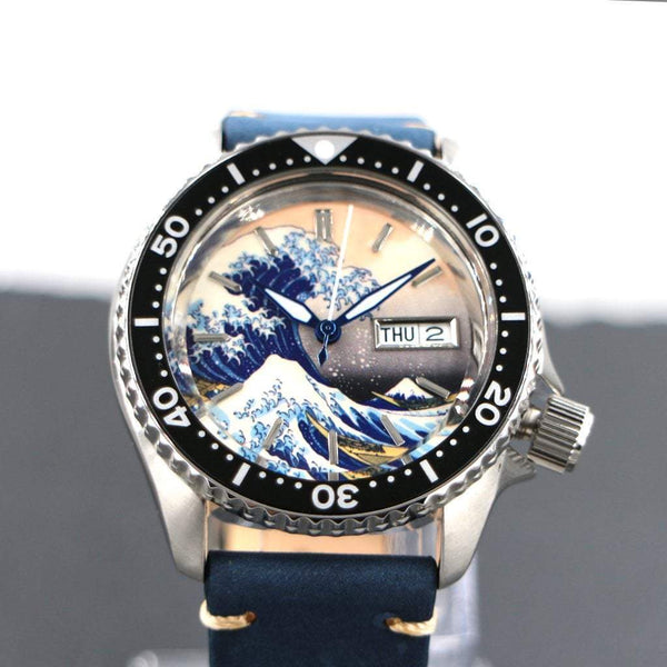 SEIKO-SKX007-Great-Wave-Mod-