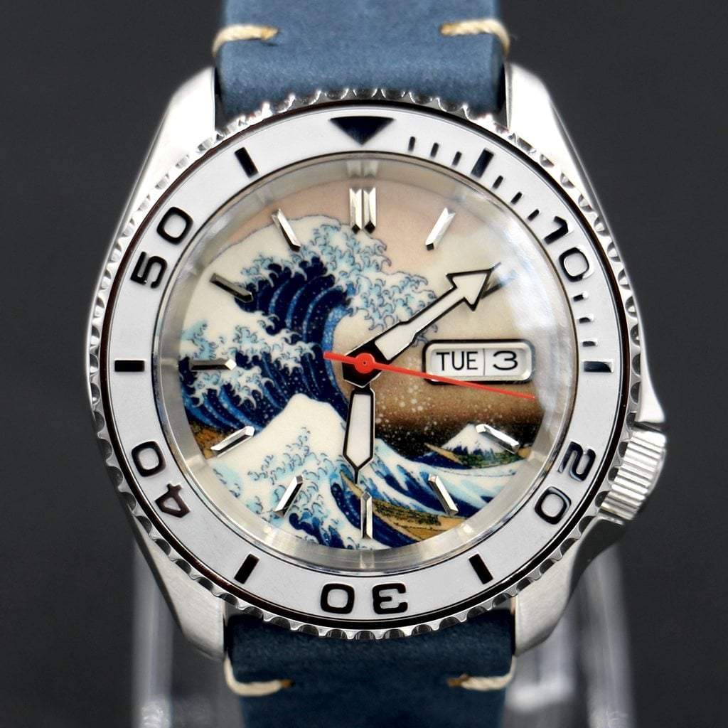 SEIKO SKX007 The Great Wave off Kanagawa Watch Lucius Atelier