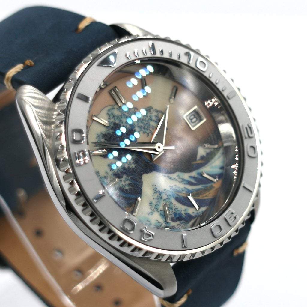 SEIKO SKX009 The Great Wave off Kanagawa #XXX237 - - - - Lucius Atelier - Swiss Quality Seiko Watch Mod Parts