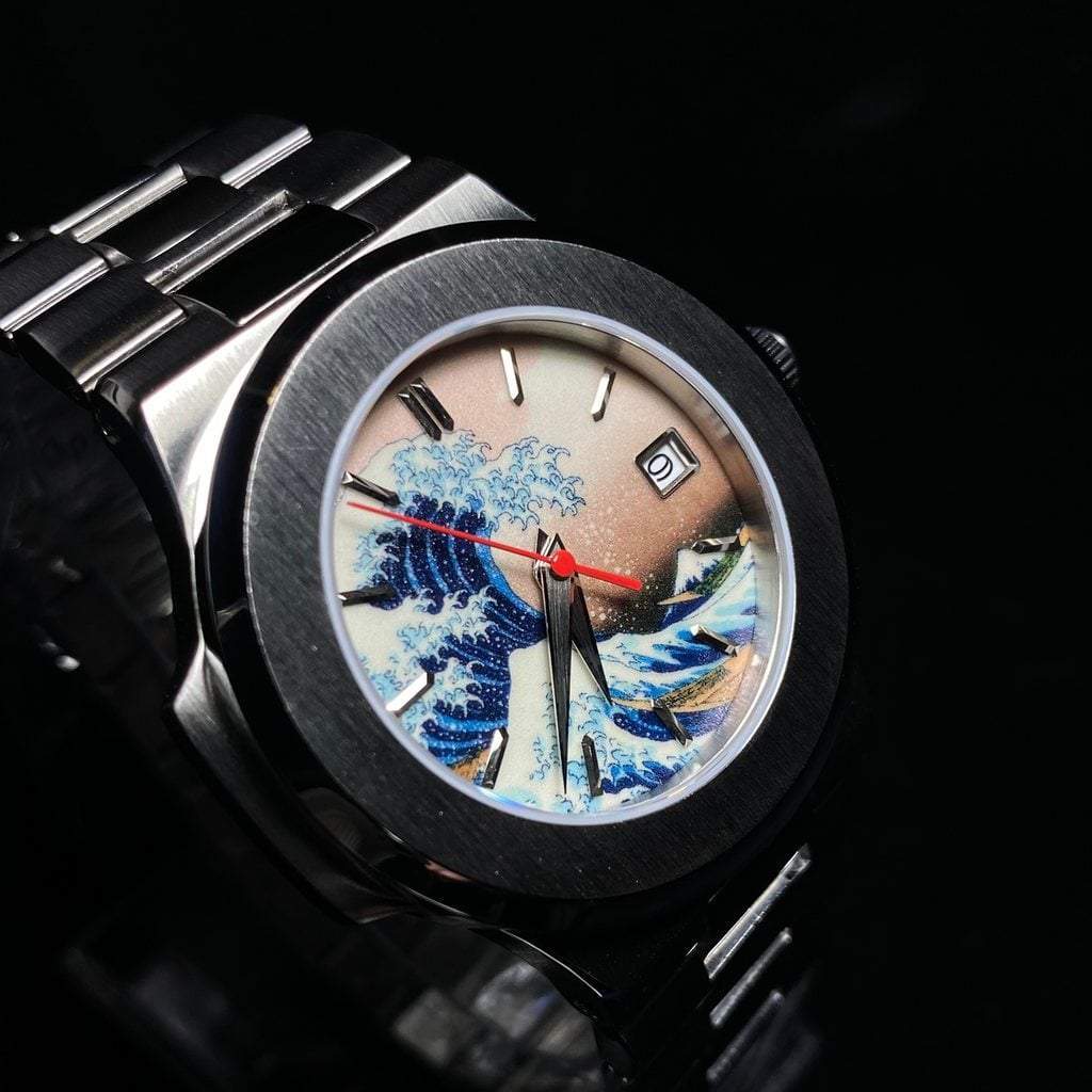 SEIKONAUT Luminous Great Wave - - - - Lucius Atelier - Swiss Quality Seiko Watch Mod Parts