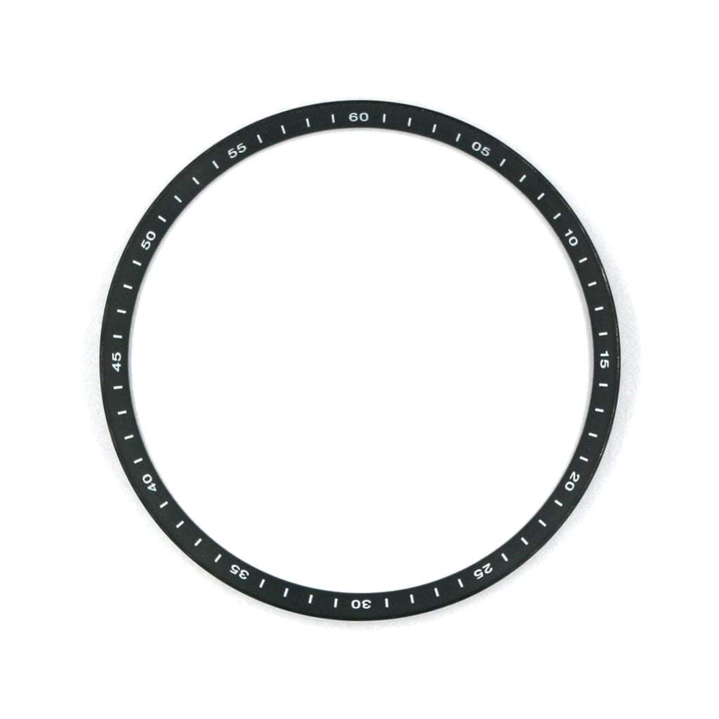 SKX007 Brushed Black Chapter Ring - White Numerals - - - - Lucius Atelier - Swiss Quality Seiko Watch Mod Parts