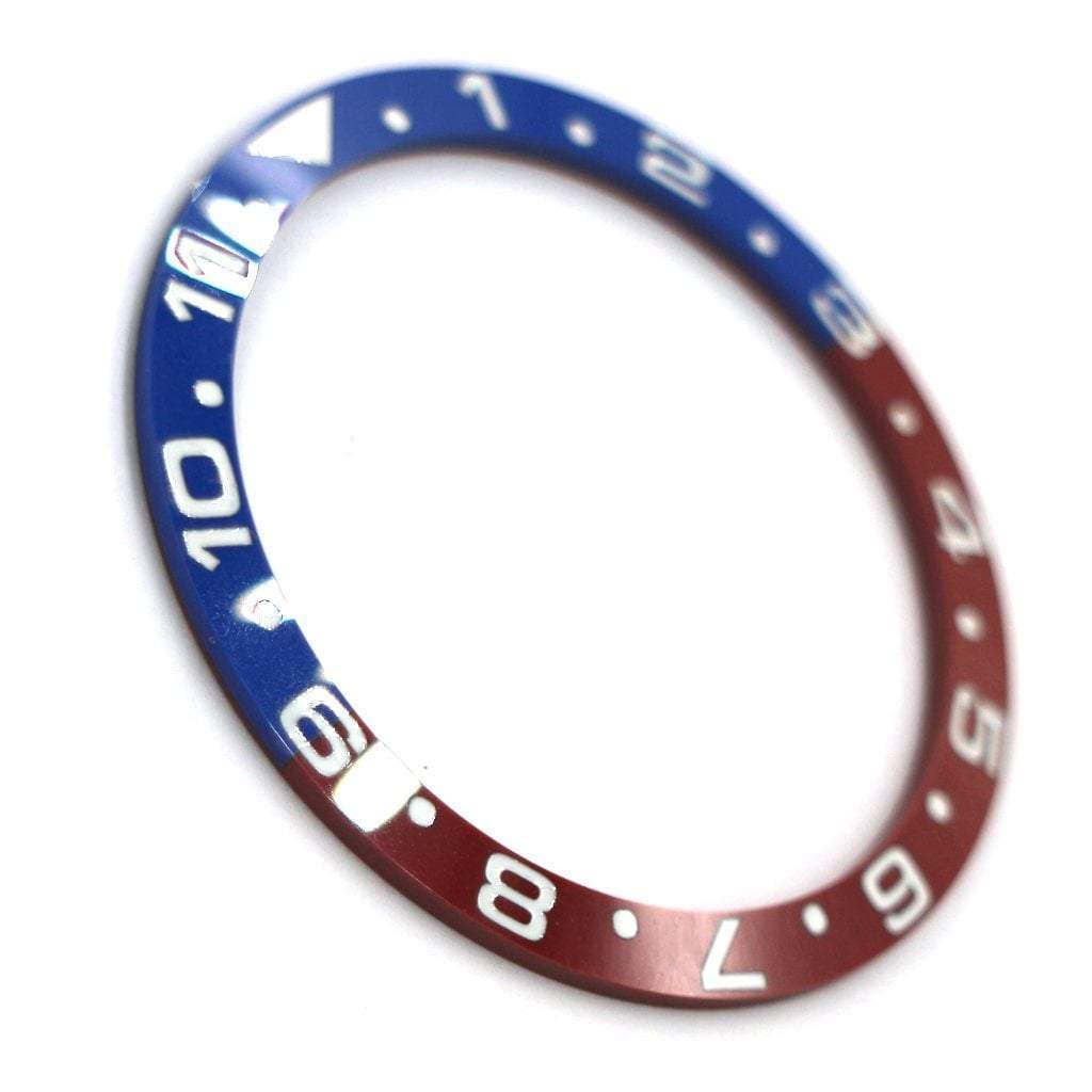 SKX007 Ceramic Bezel Insert (Slope) - Pepsi Dual Time *SWISS MADE* - - - - Lucius Atelier - Swiss Quality Seiko Watch Mod Parts