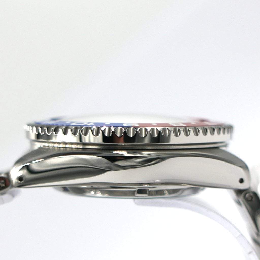 SKX007 Ceramic Bezel Insert (Slope) - Pepsi Dual Time *SWISS MADE* - - - - Lucius Atelier - Swiss Quality Seiko Watch Mod Parts