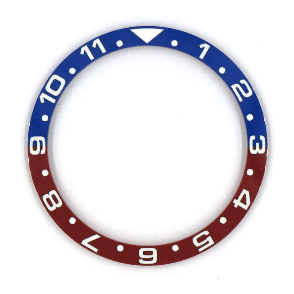 SKX007 Ceramic Bezel Insert (Slope) - Pepsi Dual Time *SWISS MADE* - - - - Lucius Atelier - Swiss Quality Seiko Watch Mod Parts