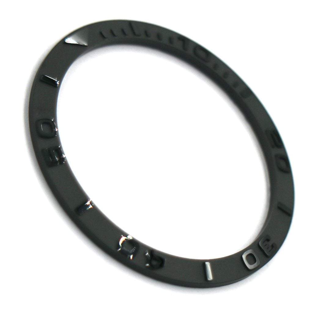 SKX007 Ceramic Bezel Insert (Slope) - Yacht Master Black - - - - Lucius Atelier - Swiss Quality Seiko Watch Mod Parts