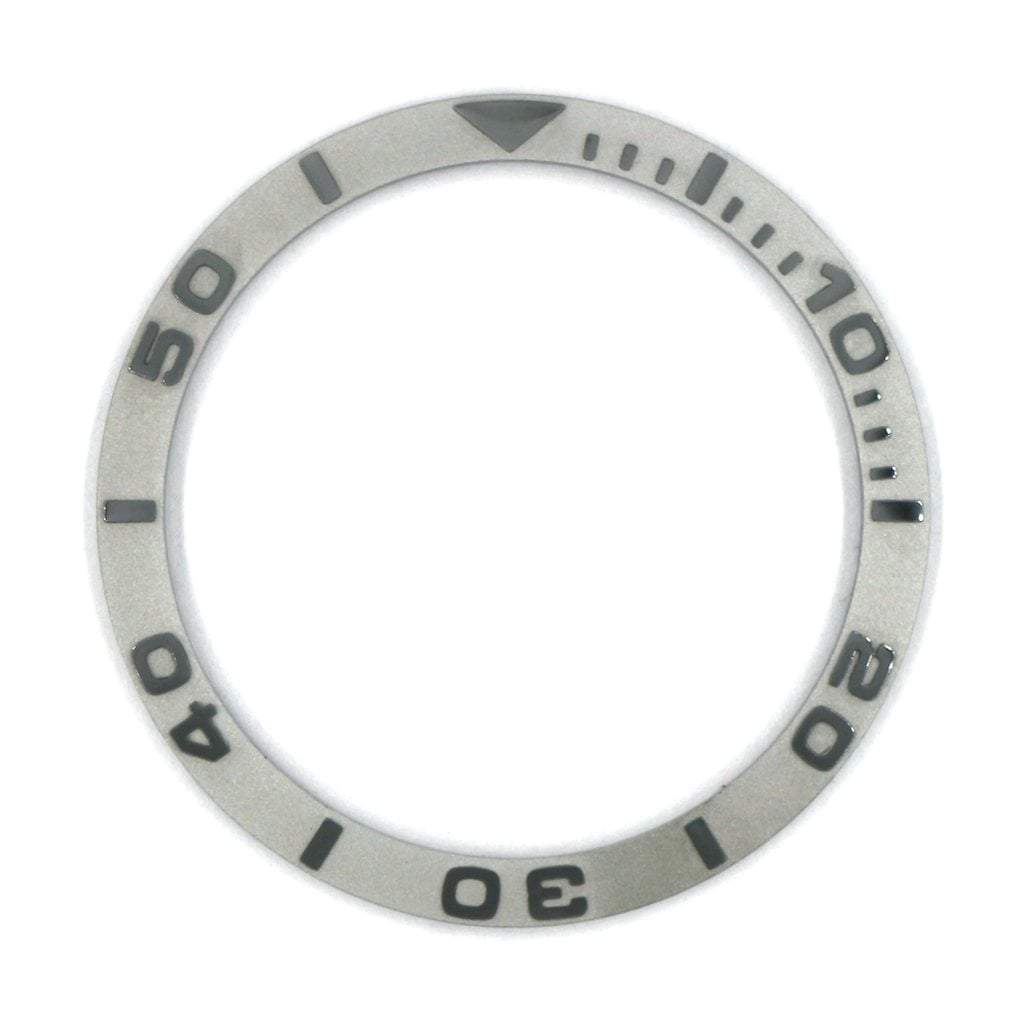 SKX007 Ceramic Bezel Insert (Slope) - Yacht Master Silver - - - - Lucius Atelier - Swiss Quality Seiko Watch Mod Parts