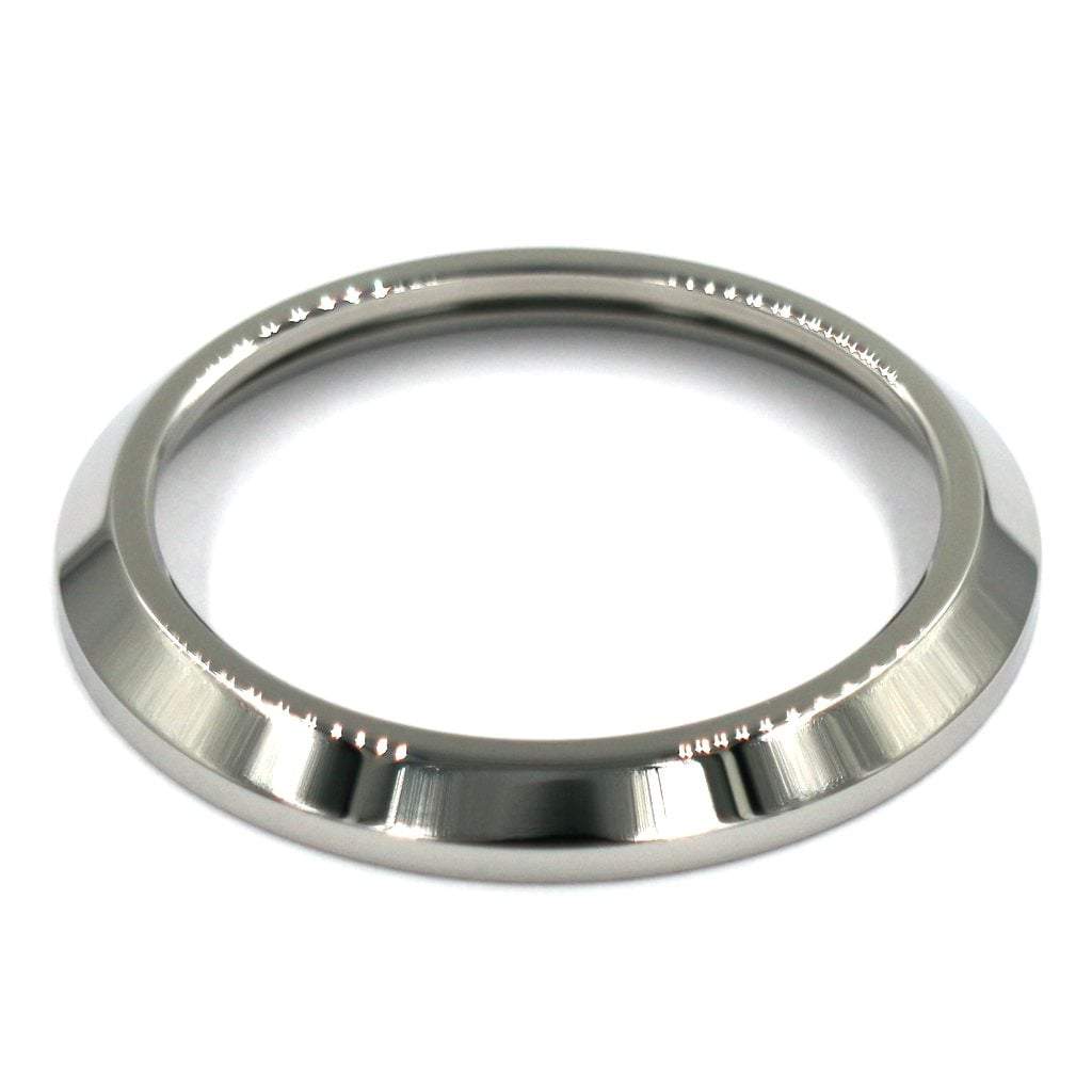 SKX007 The Pilot Bezel - Silver Mirror Polished - - - - Lucius Atelier - Swiss Quality Seiko Watch Mod Parts