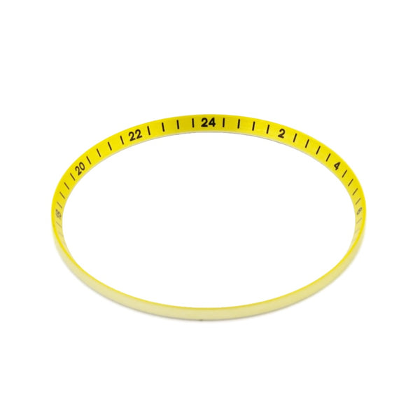 SKX013 Brushed Yellow Chapter Ring - GMT 24H Numerals