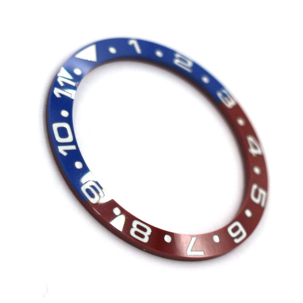 SKX013 Ceramic Bezel Insert (Slope) - Pepsi Dual Time *SWISS MADE* - - - - Lucius Atelier - Swiss Quality Seiko Watch Mod Parts