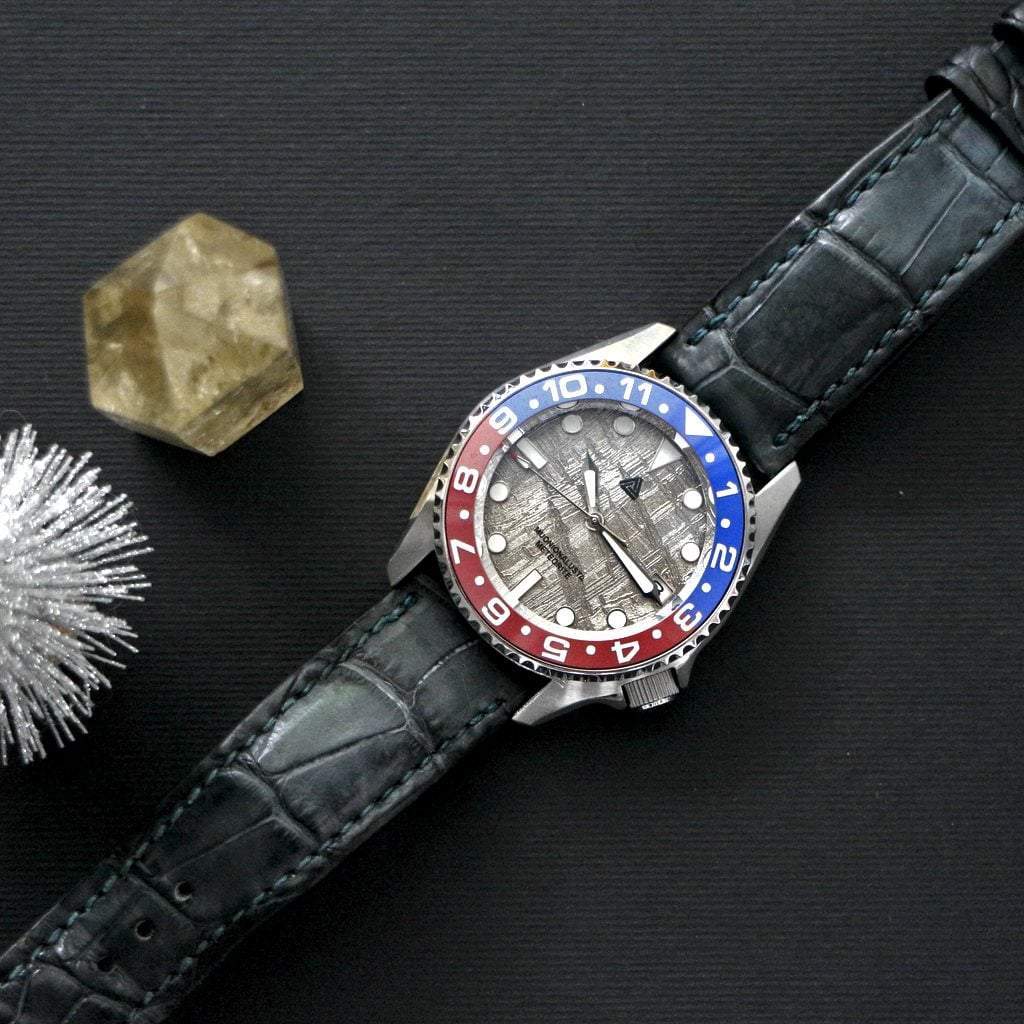 SKX013 Ceramic Bezel Insert (Slope) - Pepsi Dual Time *SWISS MADE* - - - - Lucius Atelier - Swiss Quality Seiko Watch Mod Parts