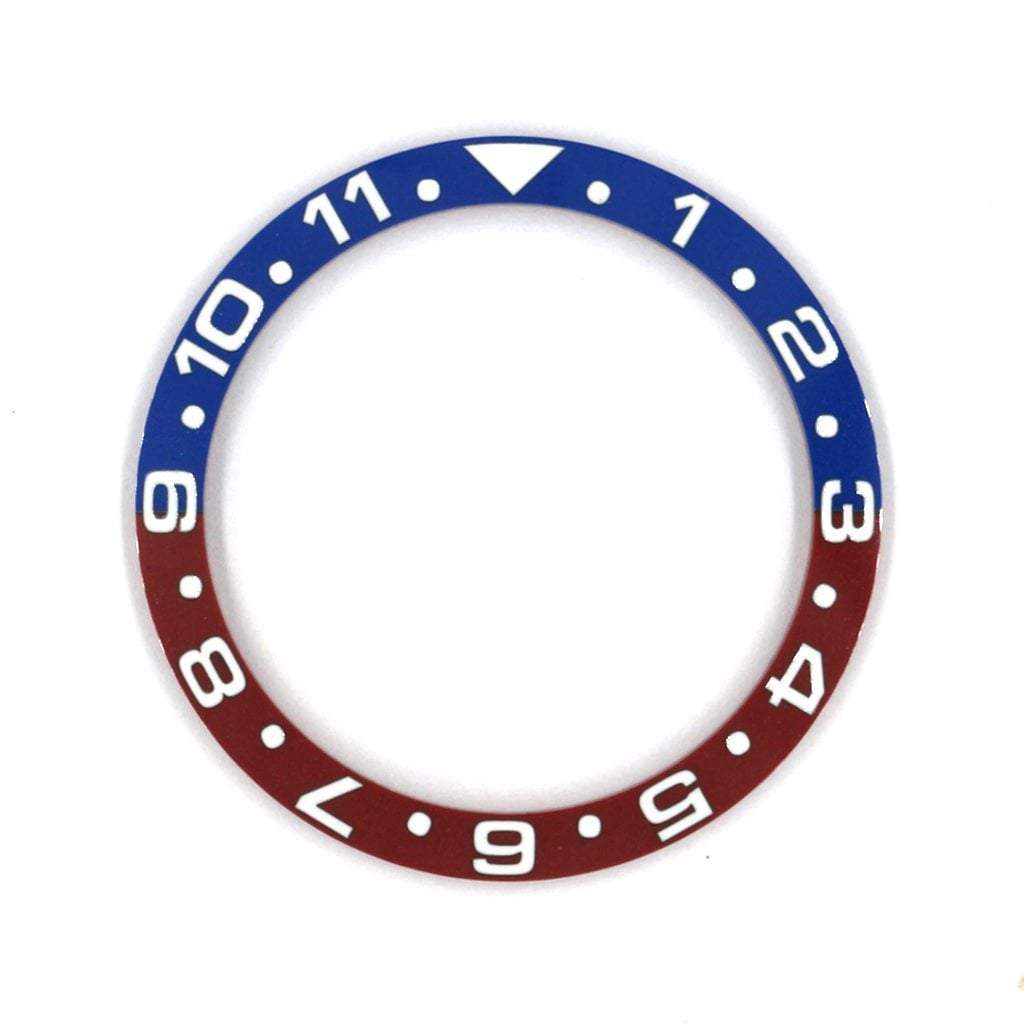 SKX013 Ceramic Bezel Insert (Slope) - Pepsi Dual Time *SWISS MADE* - - - - Lucius Atelier - Swiss Quality Seiko Watch Mod Parts