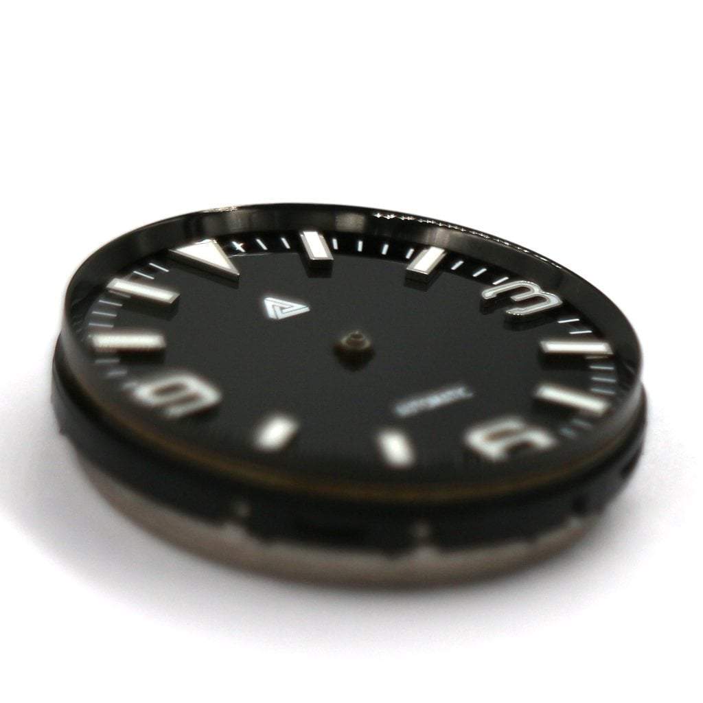 SKX013 Mirror Polished Black Chapter Ring - - - - Lucius Atelier - Swiss Quality Seiko Watch Mod Parts